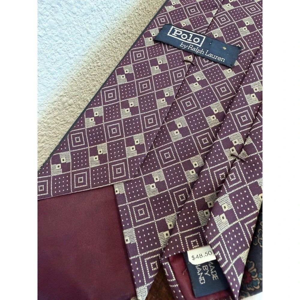 Mixed Brands Designer Men's Tie Lot 3pc Multicolor Mixed Pattern One Size